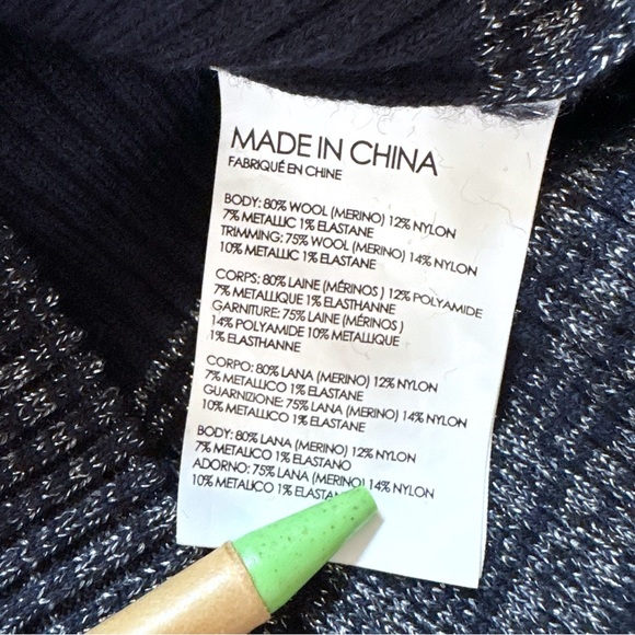 Club Monaco Merino Wool Striped Knit Sweater Dress Size M Pink Black White - Picture 7 of 13